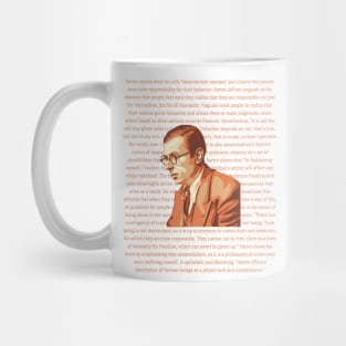 Jean-Paul Sartre Portrait and Quote Mug